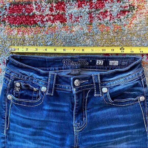 Miss Me Rhinestone Sequin Mid-Rise Skinny Jeans - Picture 10 of 13